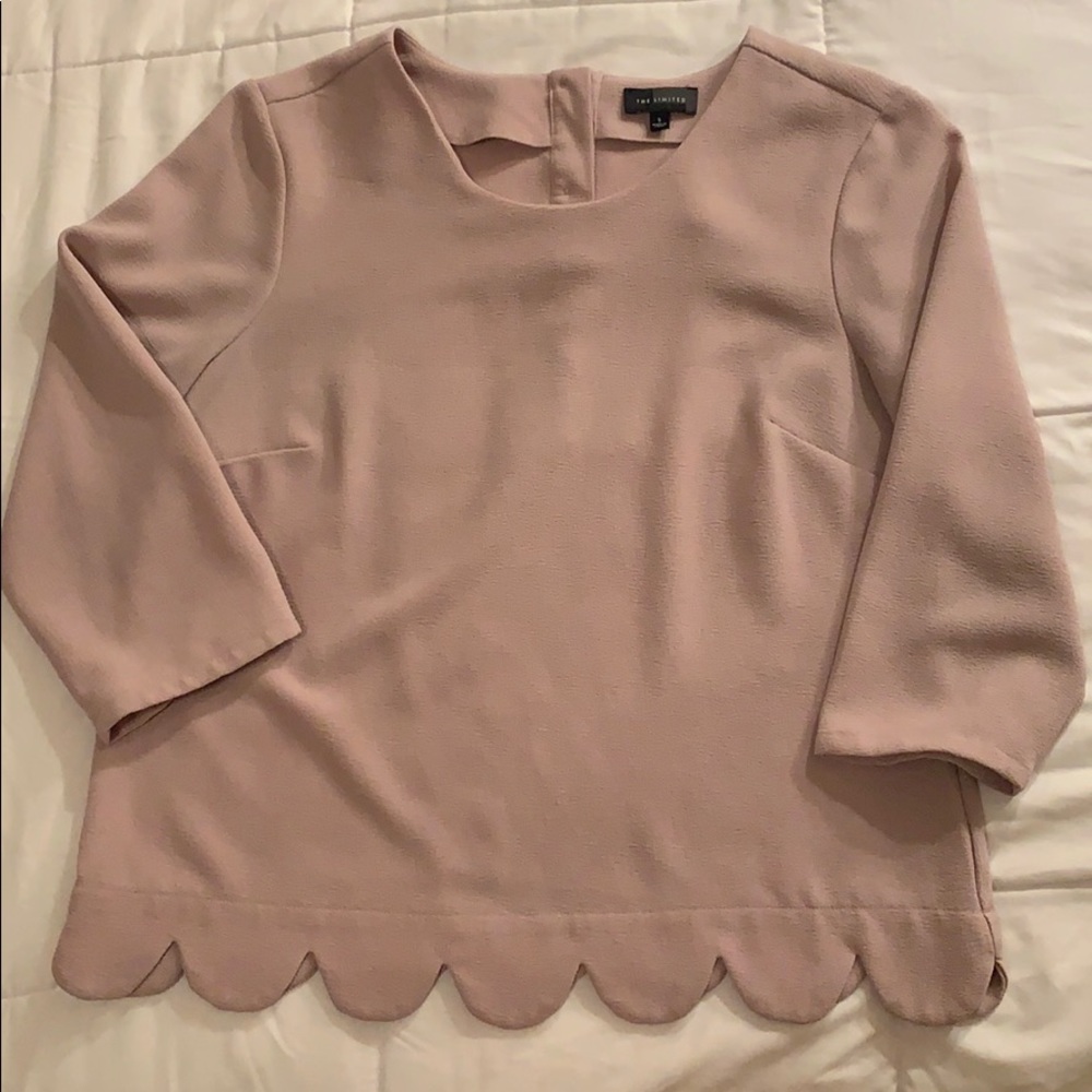 Scalloped Blouse blush pink